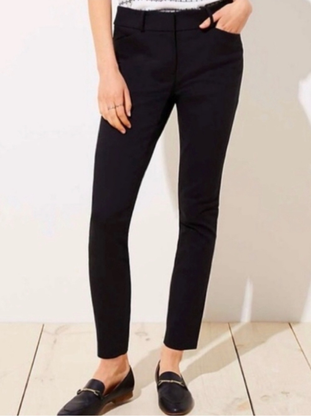 NWT$79 Ann Taylor LOFT Marisa Skinny Pants, Cotton blends, Black, 6P